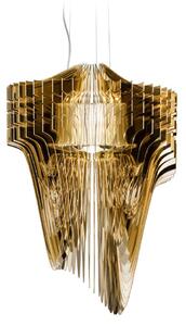 SLAMP ARISM00GLD01T00E27EU Aria M Gold, závěsné svítidlo od Zaha Hadid, 3+1 LED E27, Ø60x90cm
