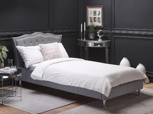 Čalouněná postel 90x200 cm šedá METZ