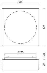 OSMONT 41318 LINA 3 stropní/nástěnné skleněné svítidlo bílá IP43 2x60W E27