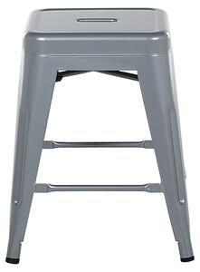 Stříbrná barová stolička 46 cm CABRILLO