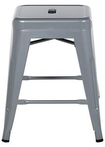 Stříbrná barová stolička 46 cm CABRILLO