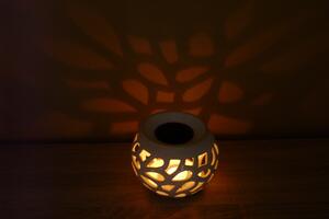 Aroma lampa děrovaná pískovcová tmavá 16 cm