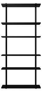 FOGIA Policová sestava Bond, 1x6, Black / Podlahová / stropní