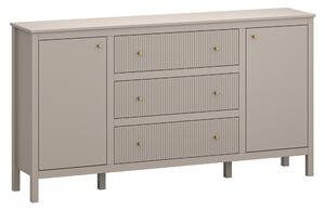 KONDELA Komoda, šedohnědá Taupe/dub craft zlatý, KLIO 2D3S