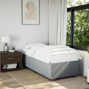 Rám postele bez matrace světle šedá 90 x 190 cm textil 3284436
