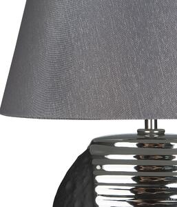 Moderní černo-stříbrná stolní lampa ESLA