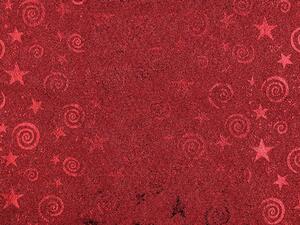 Dekorační látka vánoční METRÁŽ - 3 červená