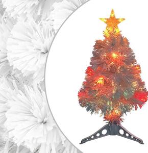 Vánoční stromek s LED osvětlením bílý 64 cm optické vlákno 328448