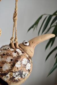 Bureš svícen Pták zvědavák, keramický 33 cm