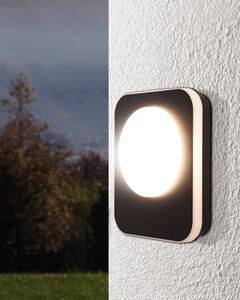 EGLO Nástěnné venkovní LED osvětlení MADRIZ, 9W, denní bílá, hranaté, černé, IP44 99583
