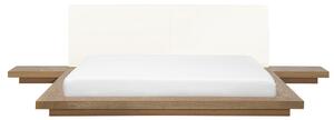 Dřevěná japonská postel světle hnědá 180x200 cm ZEN