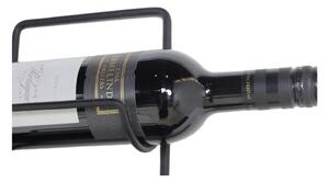 Černý nástěnný regál na víno z mangového dřeva na 4 lahve - HSM collection