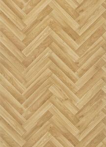 Breno PVC CROWN Oak Chevron 633D - světlé parkety, šíře 100 cm