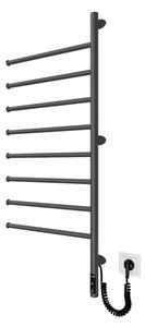 Elektr. otočný sušák na ručníky VEER 95W/230V 102,5x44,5 cm nerez/černá