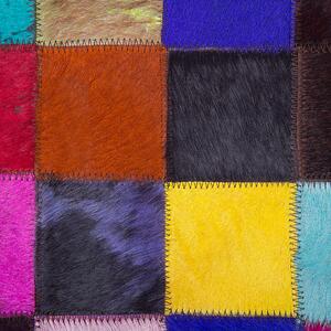 Pestrobarevný patchwork kožený koberec 160x230 cm ENNE