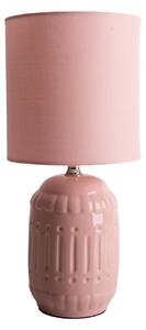 Stolní lampa Erida, keramika a textil stará růžová