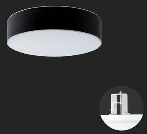 OSMONT ERI67653 ERIS CV3 stropní/nástěnné skleněné polovestavné svítidlo bílá / bílo - černá IP44 4000 K 33W LED nouzové kombinované 3 h