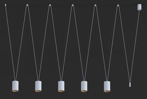 NOWODVORSKI Závěsné designové LED osvětlení MORE TONE, 5xGU10, 10W, bílé, zlaté