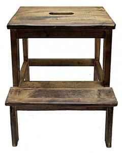 Stará Krása - Designová úprava Dřevěná stolička v selské provedení s patinou