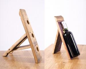 Stará Krása - Own Imports Akční balíček stojanů na víno v selském stylu z dubového dřeva