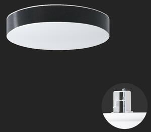OSMONT DEL69328 DELIA CV1 stropní/nástěnné plastové polovestavné svítidlo bílá / bílo - černá IP44 3000 K 19W LED nouzové kombinované 3 h