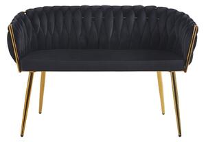 Designové dvoukřeslo HANIFE - černé / zlaté