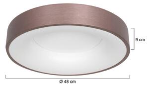 Stropní svítidlo LED Ringlede, 2 700 K Ø 48 cm bronzový