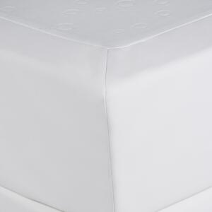 Bílá kožená kontinentální postel 180x200 PRESIDENT