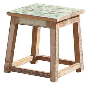 Stará Krása - Designová úprava Dřevěná vintage stolička s ošoupaným efektem