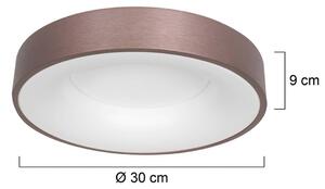 LED stropní světlo Ringlede 2 700 K Ø 30 cm bronz