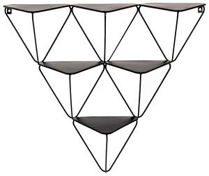 NÁSTĚNNÝ REGÁL, černá, 72/63/22 cm - Online Only regály & police, Online Only