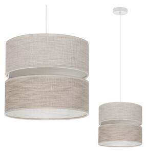 Závěsné svítidlo Jen, 1x béžové/světlobéžové textilní stínítko, (fi 20 cm), w
