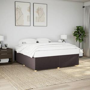 Rám postele bez matrace tmavě hnědý 180 x 200 cm textil 3284753