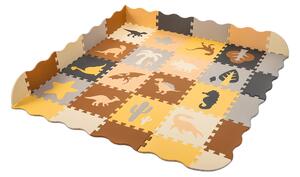 KIK Kontrastní pěnové puzzle 30 x 30 cm, 36 ks dinosauři, barevná