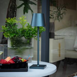 Lindby Janea LED stolní lampa aku šedomodrá 2ks