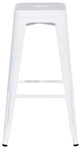 Sada 2 ocelových barových stoliček 76 cm bílé CABRILLO