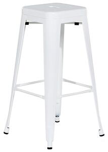 Sada 2 ocelových barových stoliček 76 cm bílé CABRILLO