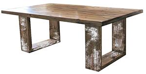 Stará Krása – Ruční výroba Velké masivní jídelní stoly s patinou 76 x 250 x 100 cm
