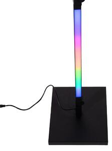 Chytrá stojací lampa černá včetně LED RGBW skládací - Daan