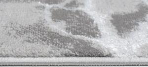 Jednoduchý moderní koberec v šedé barvě s bílým motivem Šířka: 80 cm | Délka: 150 cm