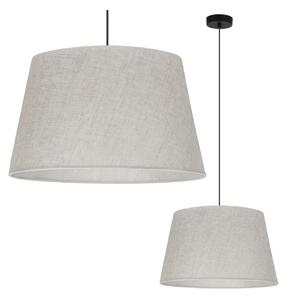 Závěsné svítidlo Len1, 1x světle béžové textilní stínítko, (fi 44 cm), b