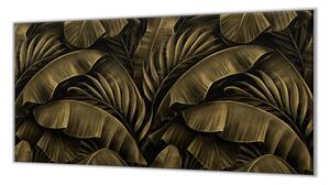Ochranná deska abstraktní banánové a palmové listí - 52x60cm / S lepením na zeď