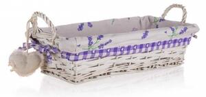 Stará Krása - Own Imports Obdelníkový proutěný košík s uchy - Lavender