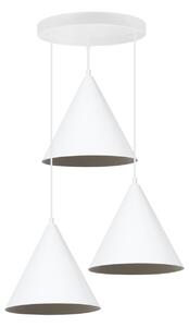 Závěsné svítidlo Soho, 3x bílé kovové stínítko, (fi 25cm)