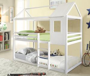 TEMPO Montessori patrová postel, bílá, 90x200, Atrisa