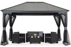 Kovový altán Sardinia Premium 3x6 Garden Point antracitový