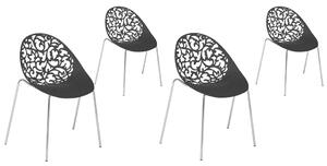 Moderní černá sada jídelních židlí MUMFORD