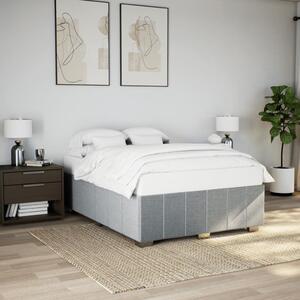Rám postele bez matrace světle šedý 140 x 190 cm textil 3284832