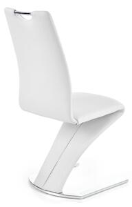 Židle K188 chrom, bílá ekokůže Halmar