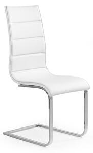 Židle K104 chrom, bílý / bílá ekokůže Halmar